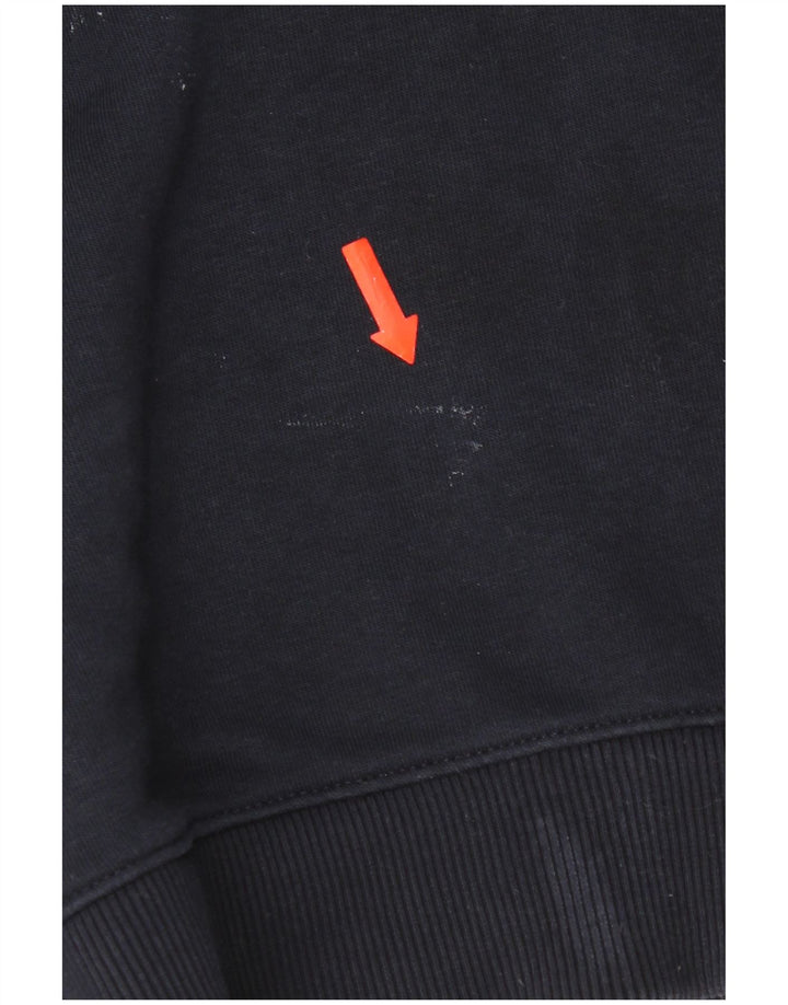 Tommy Hilfiger Dame Grafisk Sweatshirt Jumper UK 14 Medium Sort Bomuld