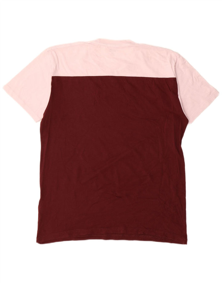 Vans Herre grafisk Regular Fit T-shirt Top Stor rødbrun Colourblock Bomuld