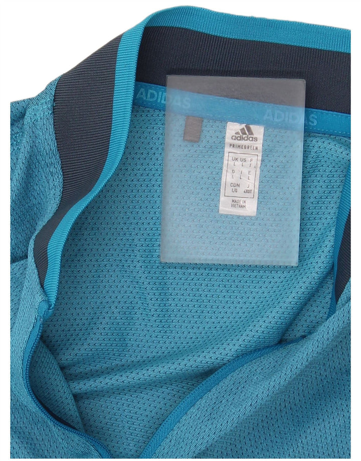 Adidas Dame Vest Top UK 14 Large Blue Colourblock