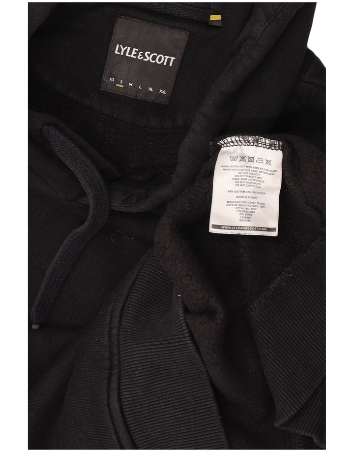 Lyle & Scott hættetrøje til mænd, lille sort bomuld