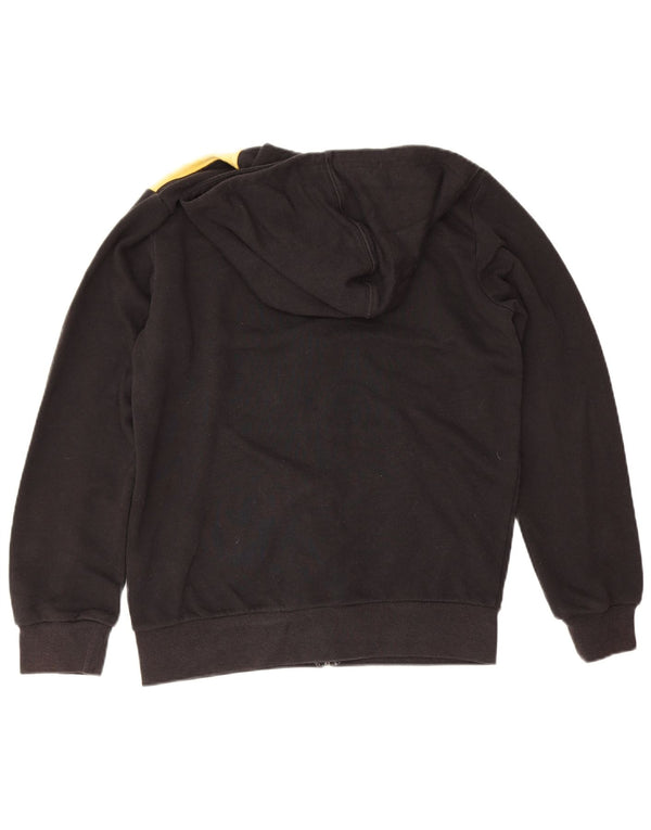 Champion Boys Zip Hoodie Sweater 11-12 Years Large Black Colourblock