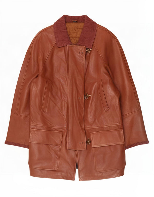 Giamax Dame Duffel Læderfrakke IT 50 2XL Brun