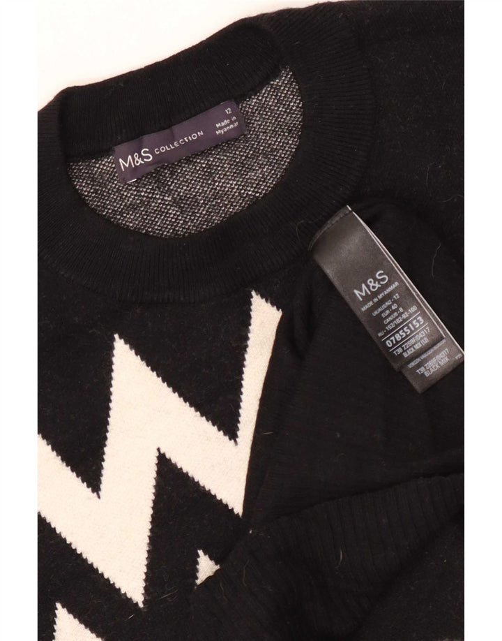 Marks & Spencer Dame sweater med rund hals DK 12 Medium Sort