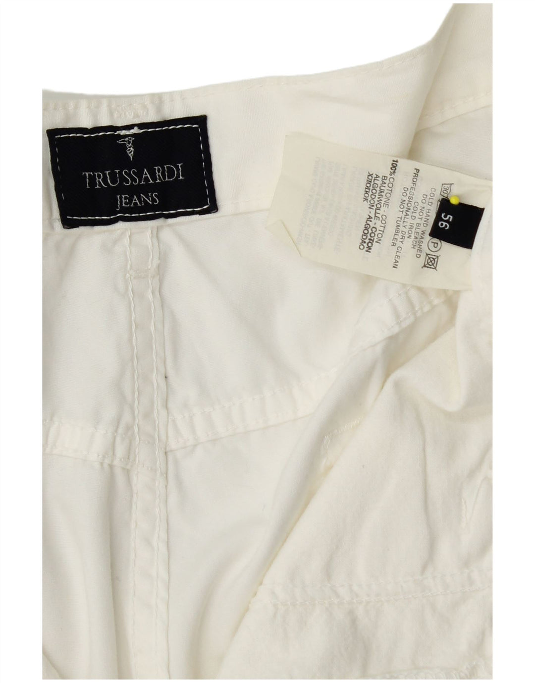 TRUSSARDI Herre Casual Shorts IT 56 3XL W36 Hvid Bomuld