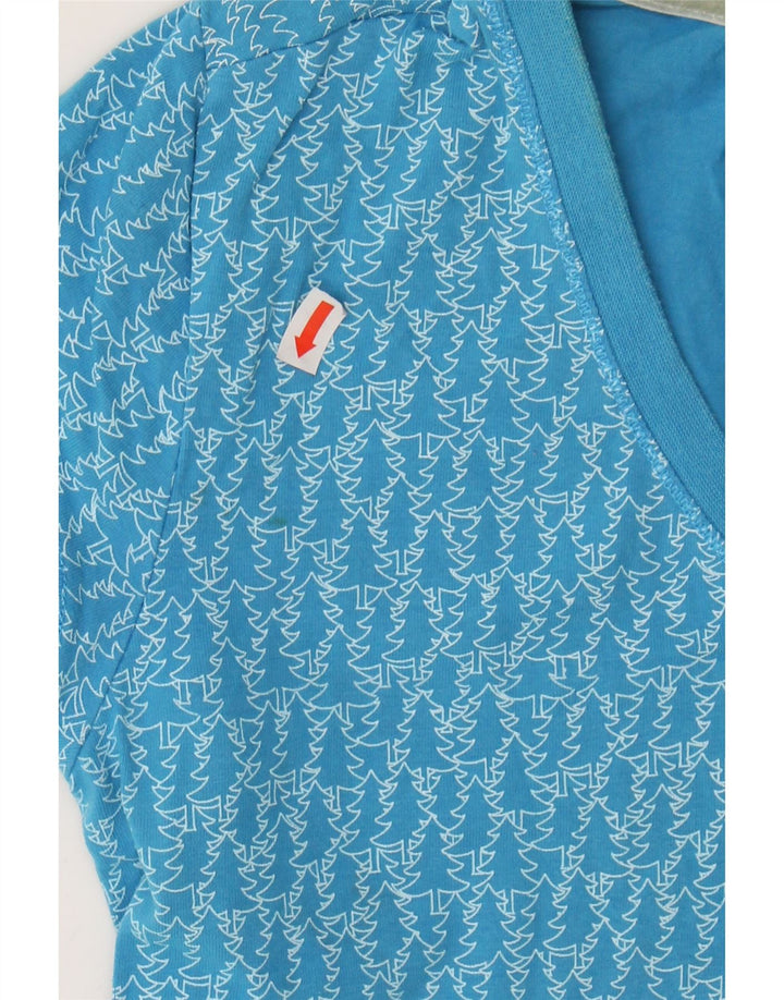NIKE Womens Graphic T-Shirt Top UK 10 Small Blue Cotton