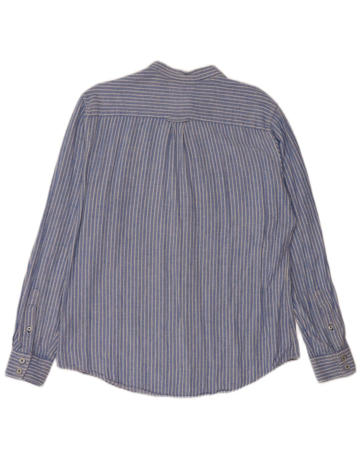 Crew Clothing Herreskjorte Medium Blue Pinstripe Linen