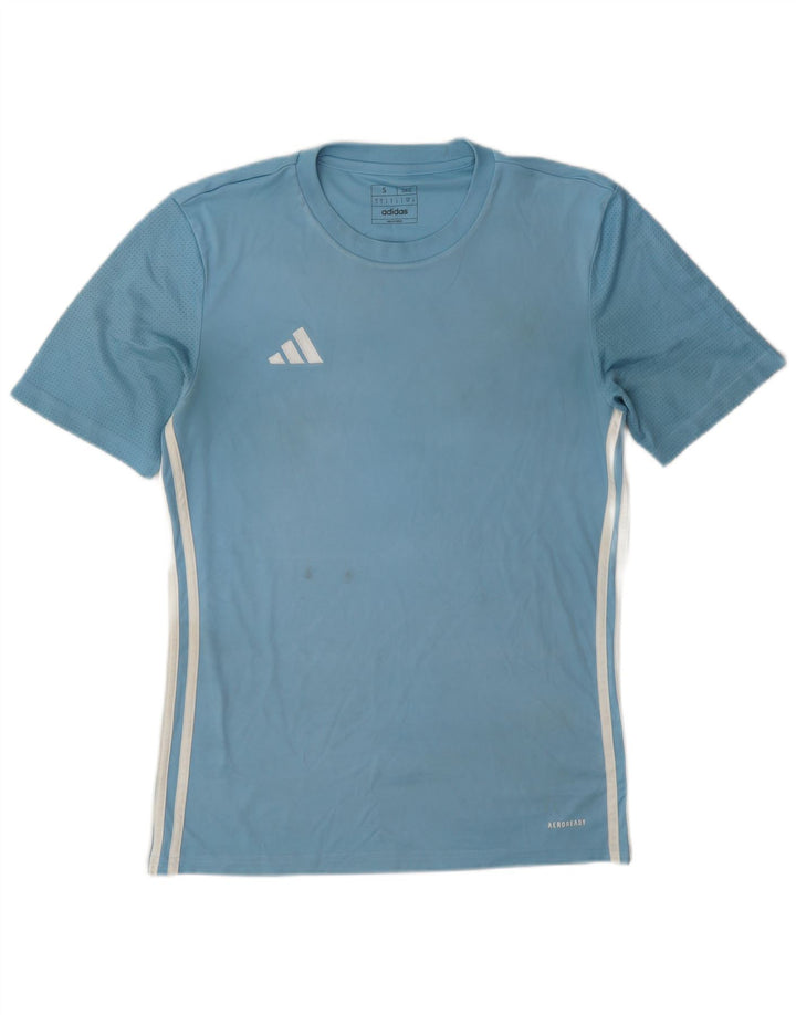 Adidas Herre Dri Fit Slim T-Shirt Top Lille Blå