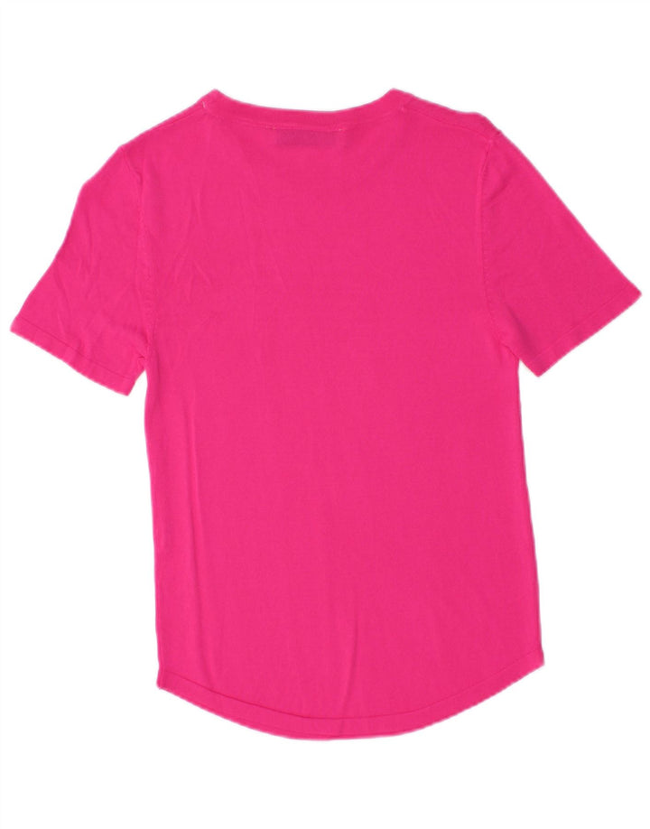 Zara Dame T-Shirt Top UK 8 Small Pink
