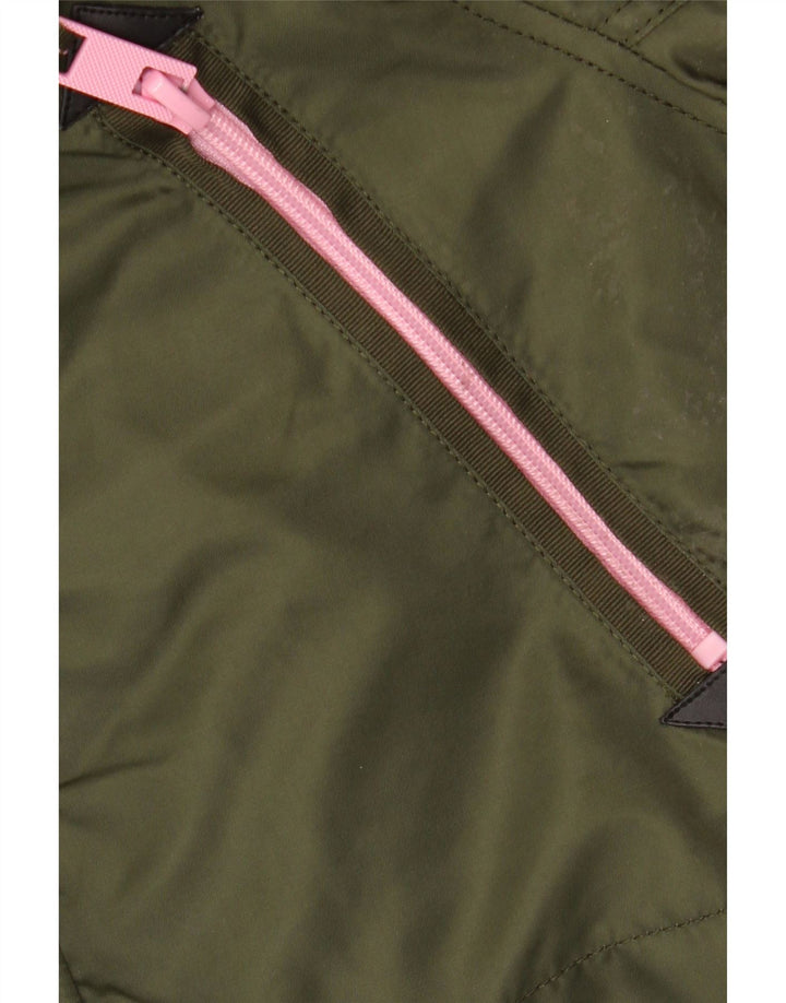 SUPERDRY Parkajakke med hætte til kvinder UK 14 Medium Khaki Nylon