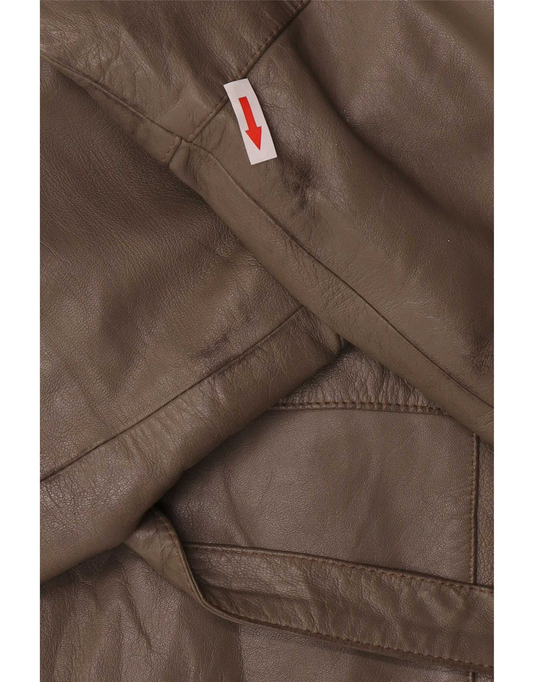 Vintage Dame Regular Fit Jakke IT 46 Large Grey Læder Classic