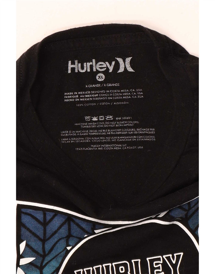 Hurley Herre Grafisk T-Shirt Top XL Sort