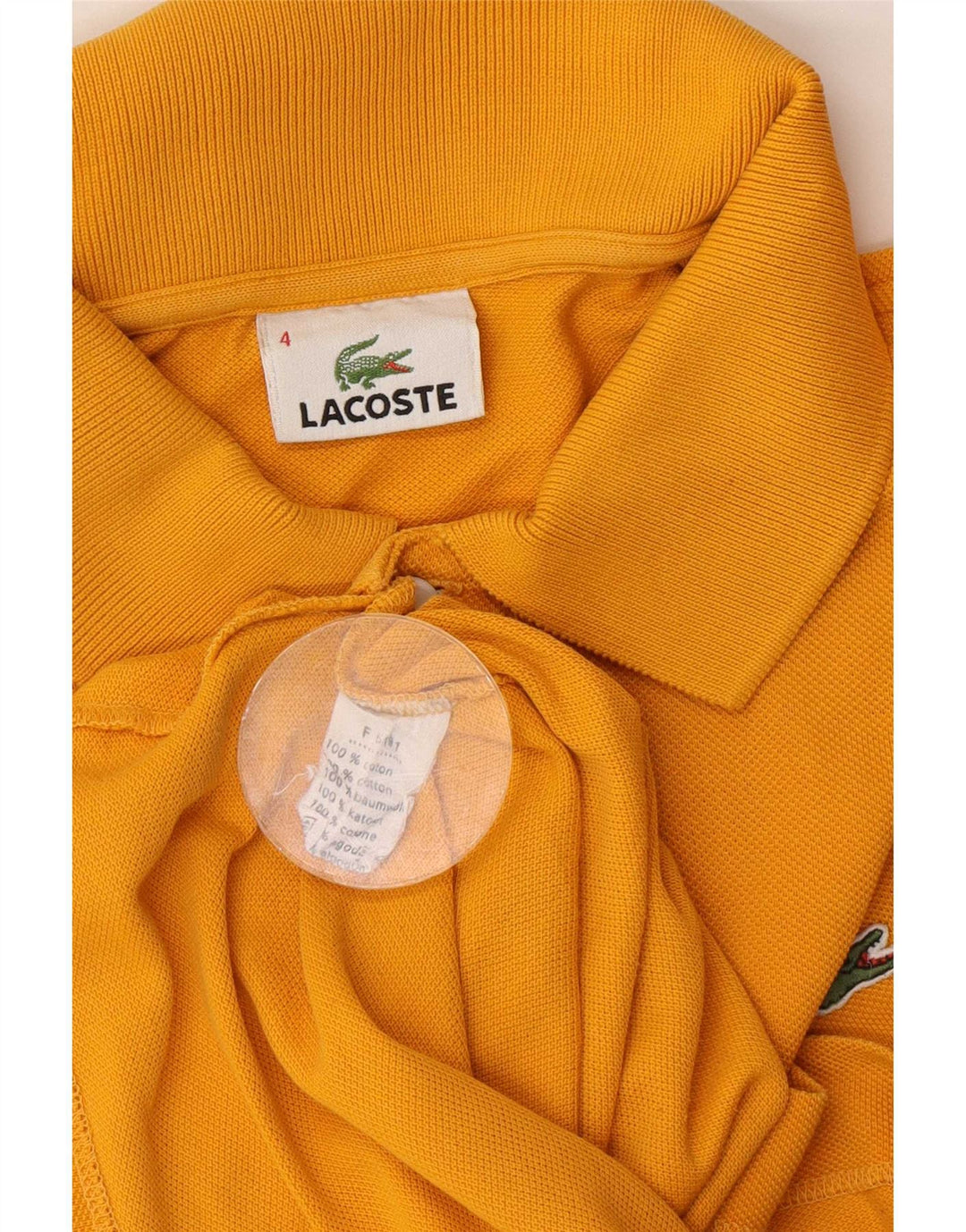 Lacoste herre poloskjorte str. 4 Medium Orange bomuld