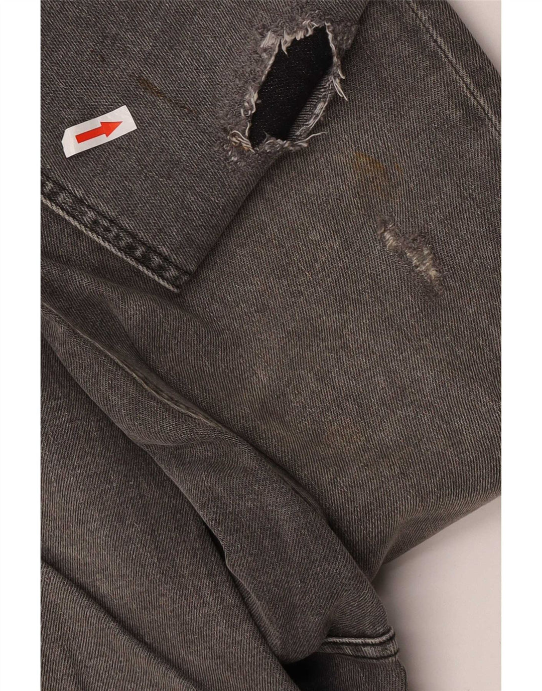 Zara Herre Distressed Slim Jeans EU 40 Medium W31 L31 Grå Bomuld