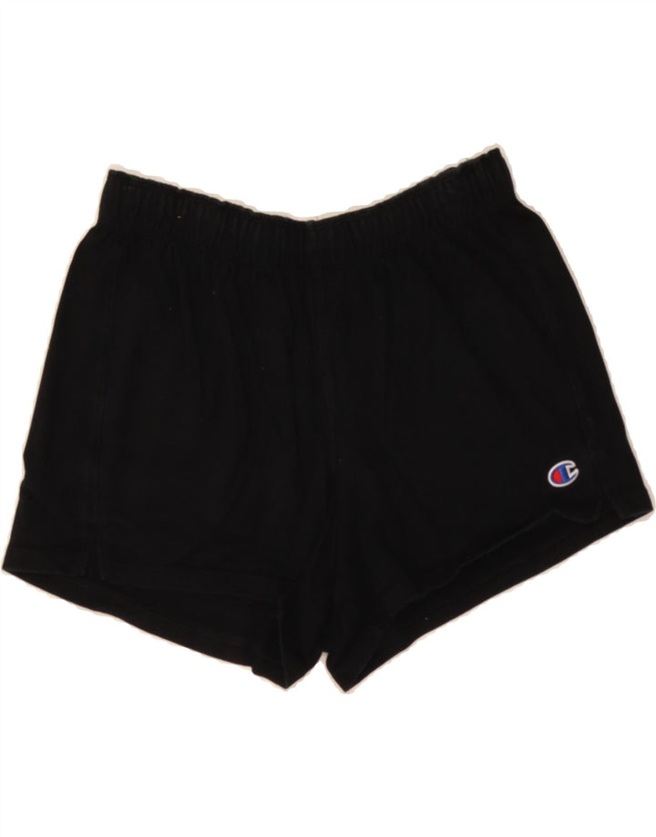 CHAMPION Womens Sport Shorts UK 8 Small  Black Cotton Vintage Champion and Second-Hand Champion from Messina Hembry 