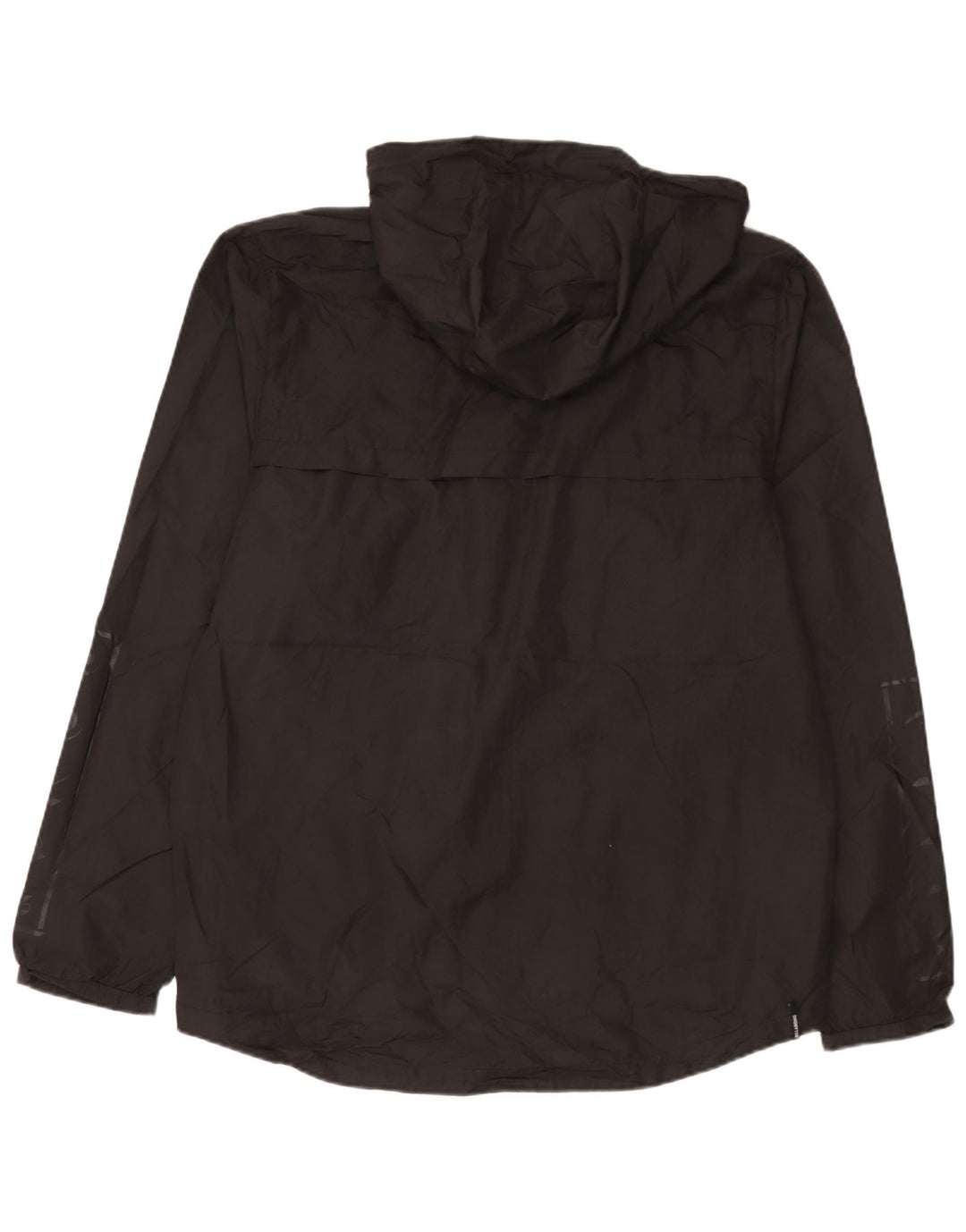 Billabong Herre Grafisk Hætte Regnjakke UK 44 2XL Sort Polyester