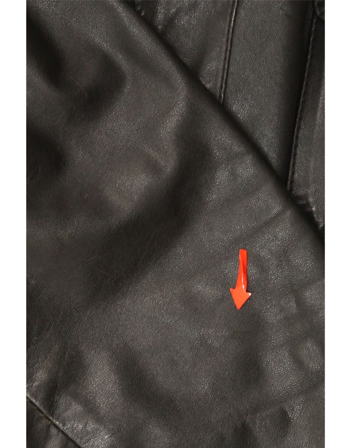 Zeiler Herre Læderjakke UK 40 Large Sort