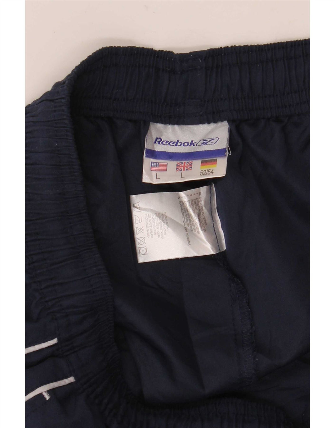 Reebok Herre grafisk træningsdragt Bukser Large Navy Blue Polyester