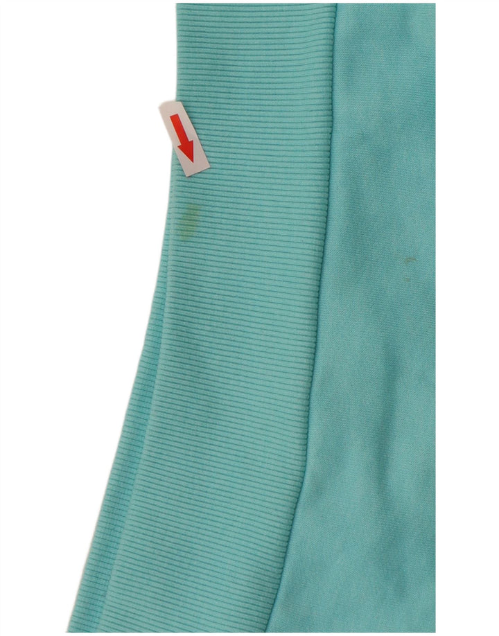 WEIRD FISH Grafisk hættetrøje til kvinder UK 10 Lille turkis bomuld