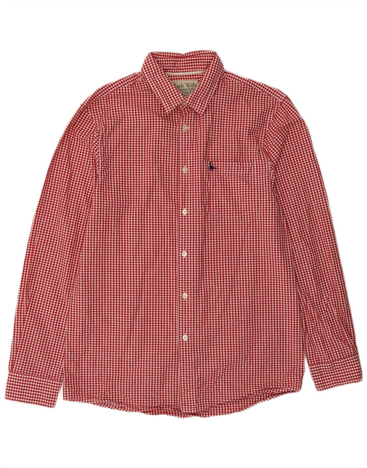 Jack Wills Herreskjorte Medium Rød Gingham Bomuld
