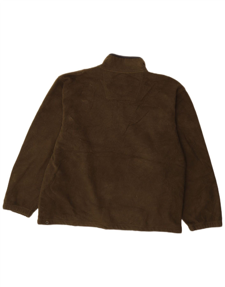 IZOD Fleece Jumper med lynlås til mænd XL Khaki Polyester