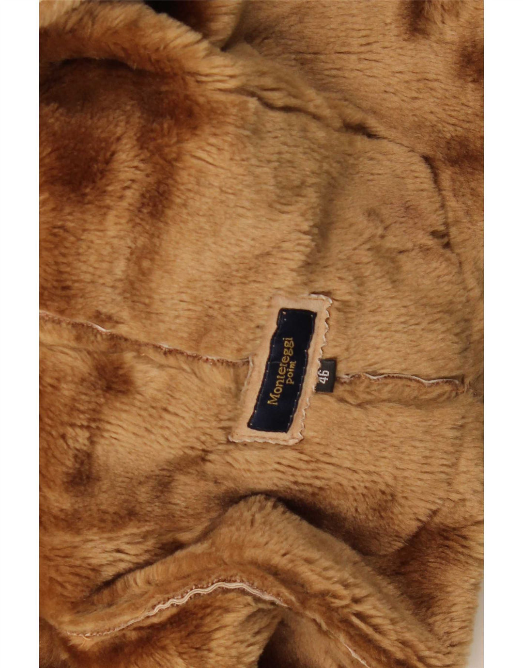 Montereggi Dame Shearling Coat IT 46 Large Beige Læder