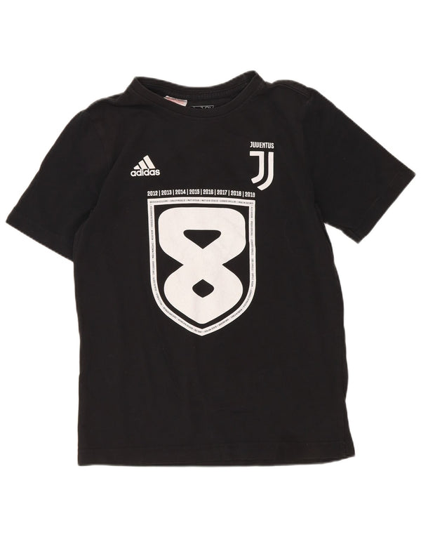 Adidas Boys Juventus Grafisk T-Shirt Top 11-12 år Sort