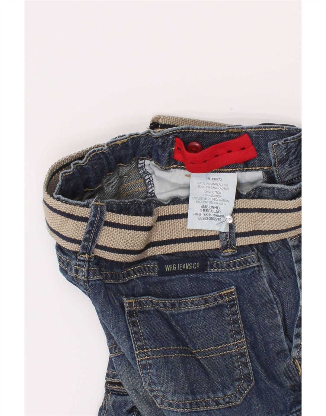 Wrangler Boys Cargo Denim Shorts 3-4 år W22 Blå Bomuld