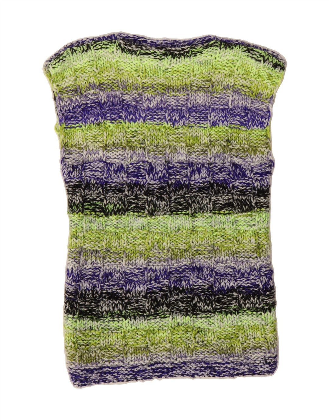 VINTAGE Womens Vest Tank Top UK 12 Medium Multicoloured Striped Vintage Vintage and Second-Hand Vintage from Messina Hembry 