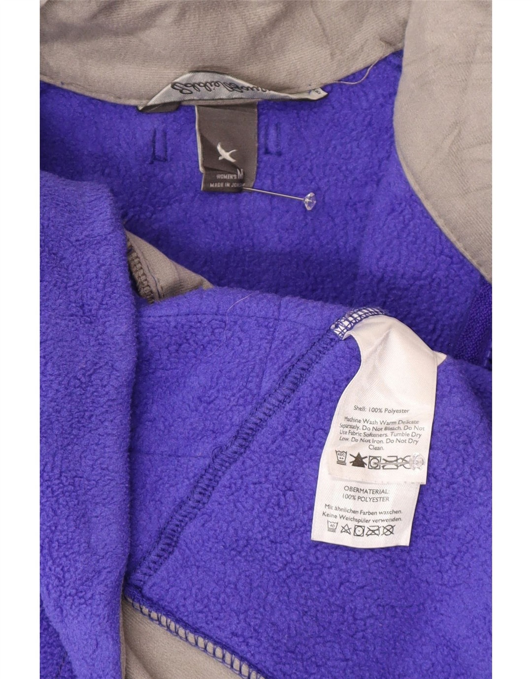 EDDIE BAUER Fleecejakke til kvinder UK 14 Medium Lilla Polyester