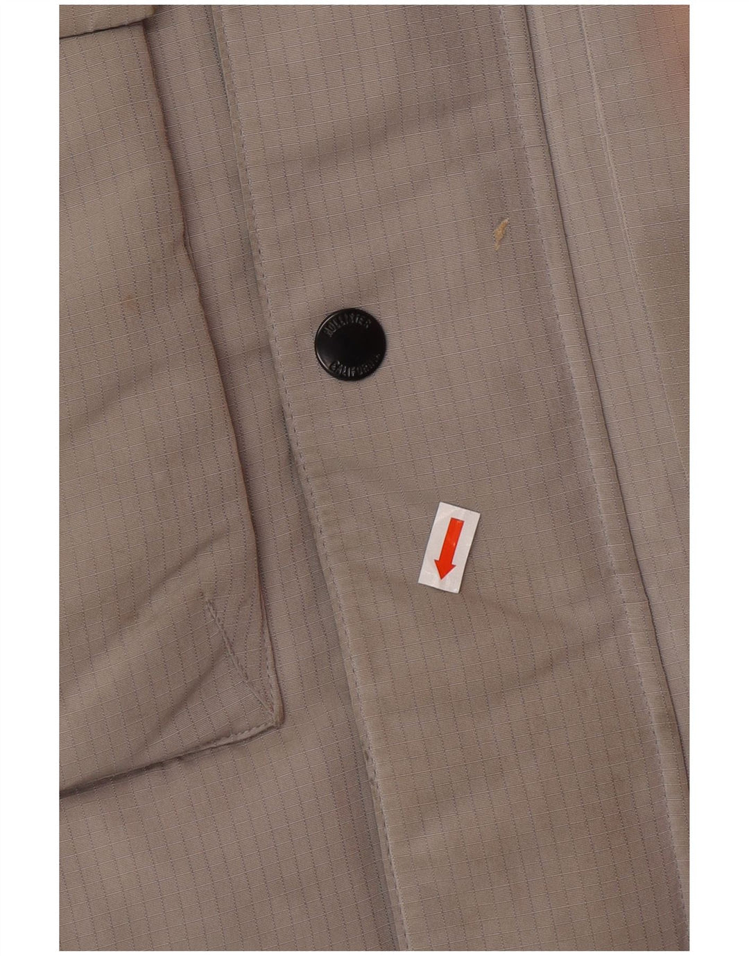 HOLLISTER Herre hættepolstret jakke UK 40 Large Grå Polyester