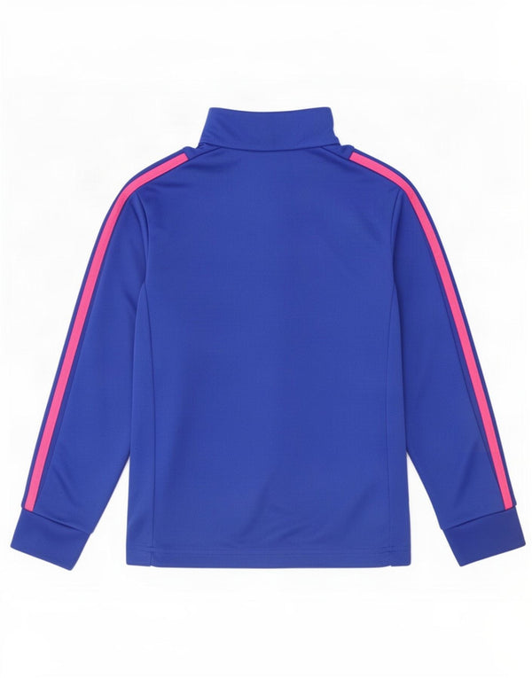 Adidas Girls Climalite Pullover med lynlås-hals Træningsdragt Top 7-8 år Blå