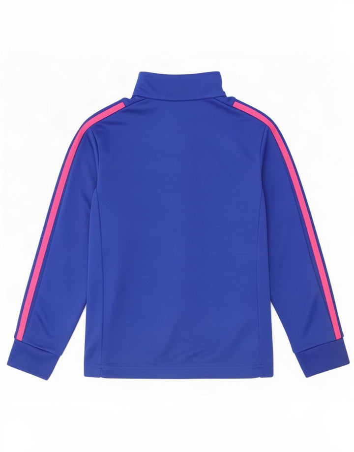 Adidas Girls Climalite Pullover med lynlås-hals Træningsdragt Top 7-8 år Blå