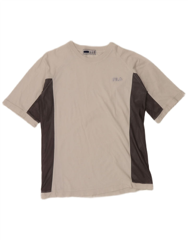 FILA T-shirt til drenge 13-14 år Hvid Colourblock Bomuld