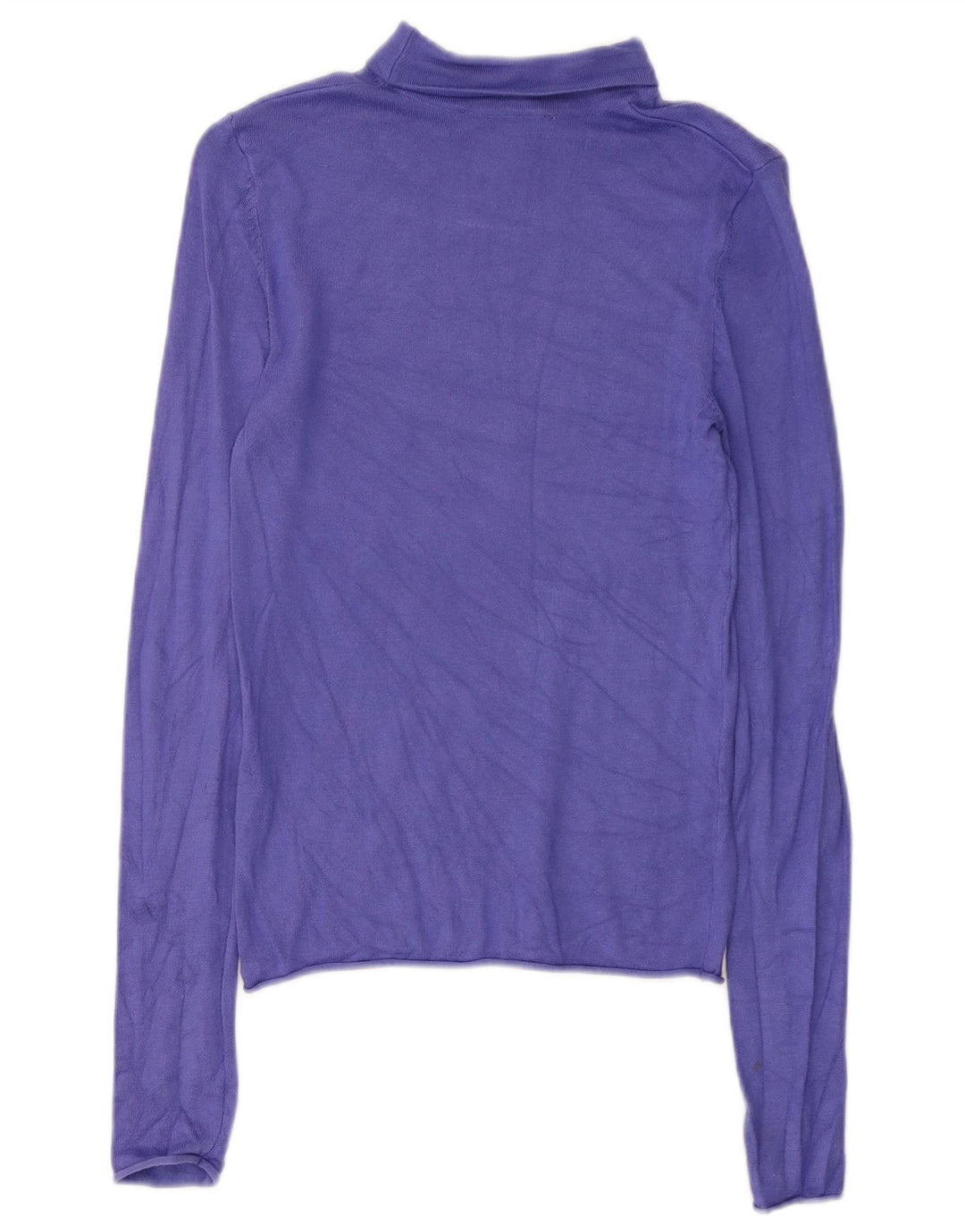 Zara Dame Top Langærmet UK 8 Lille Lilla Viscose