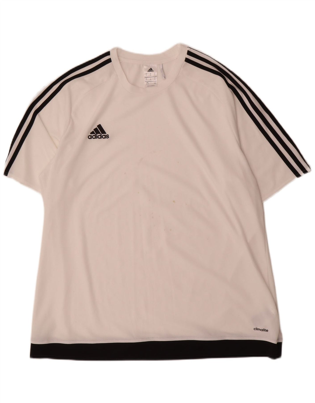 Adidas Herre Climalite T-Shirt Top XL Hvid Colourblock Polyester
