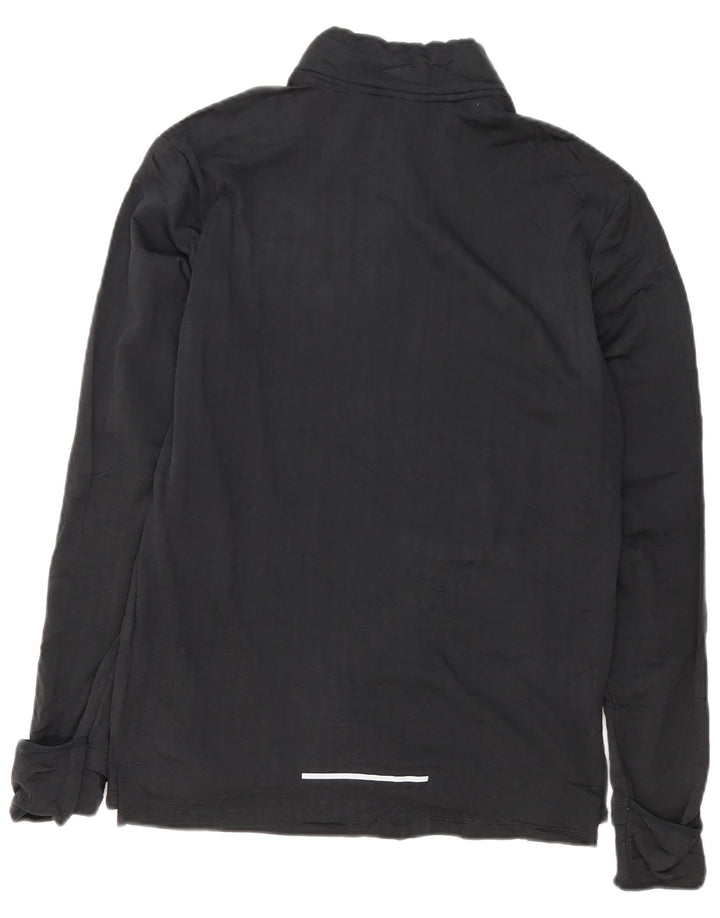 NIKE Pullover med lynlås til mænd, træningsdragt, medium sort polyester