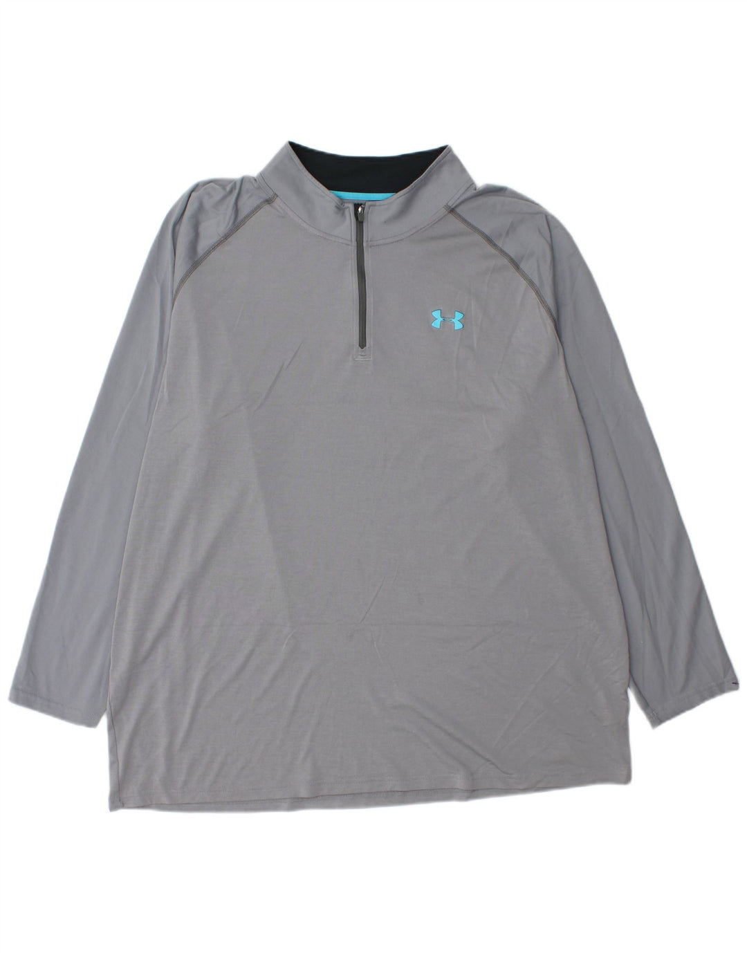 UNDER ARMOUR Herre Heat Gear Zip Neck Pullover Træningsdragt Top 3XL Grå