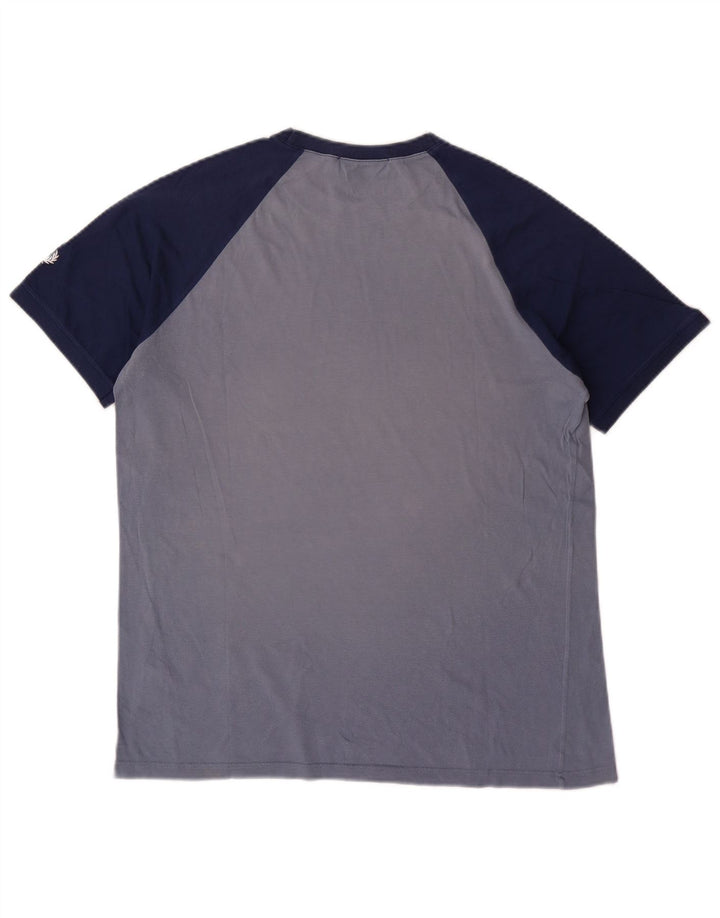 FRED PERRY Herre grafisk T-shirt Top Medium Blue Colourblock