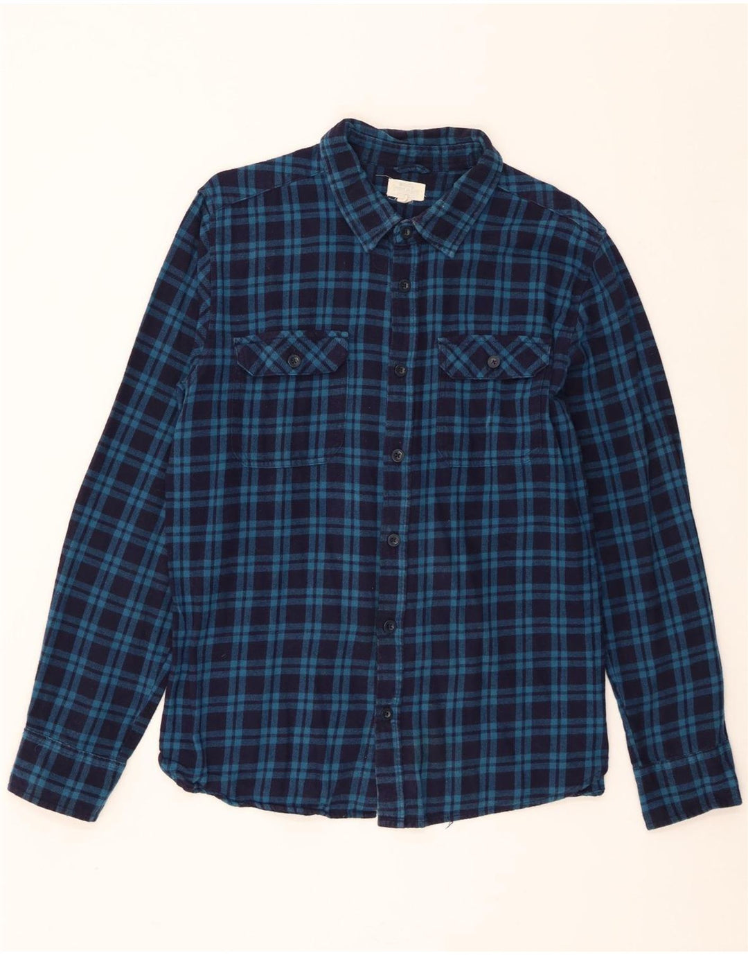 Mountain Warehouse Herre flannelskjorte Stor blå ternet bomuld