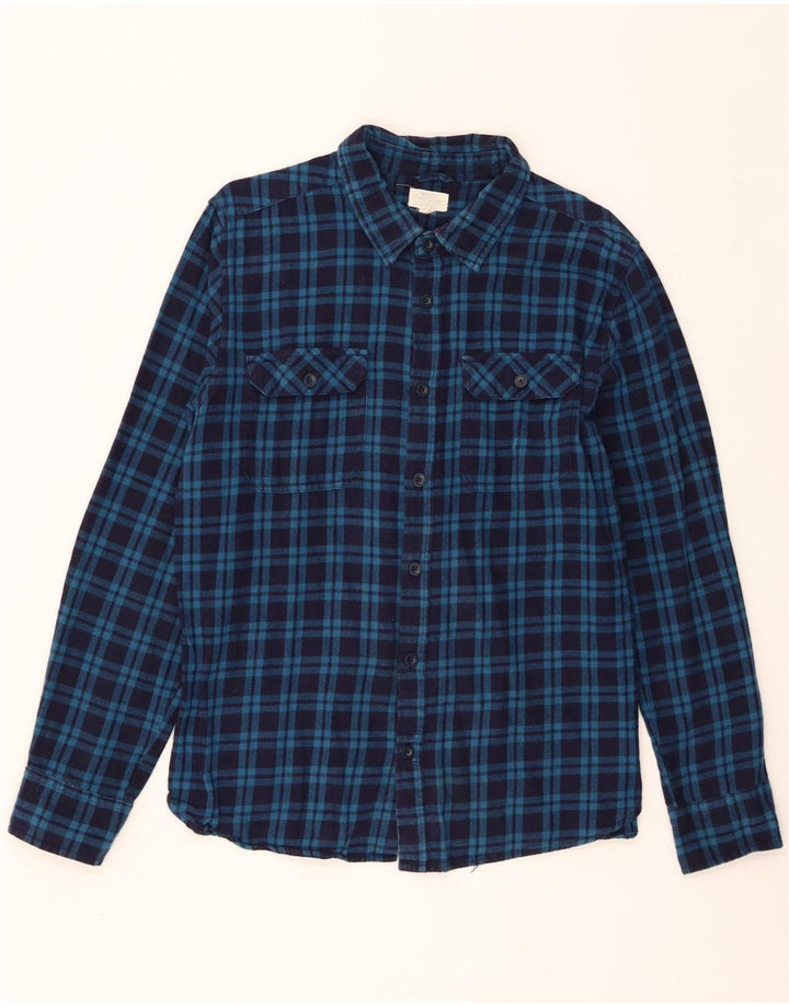 Mountain Warehouse Herre flannelskjorte Stor blå ternet bomuld