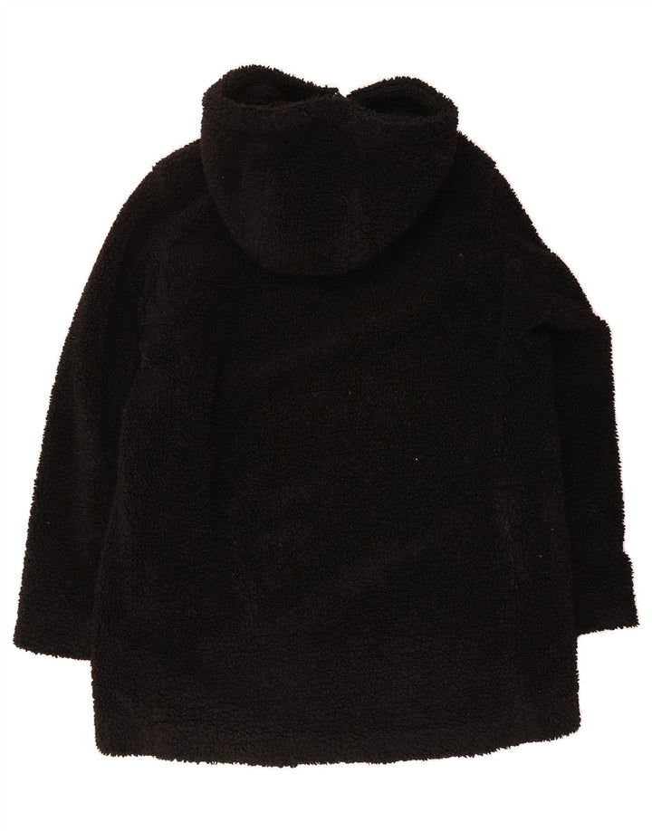 GAP Womens Hooded Fleece Jacket UK 16 Large Black Polyester Vintage Gap and Second-Hand Gap from Messina Hembry 
