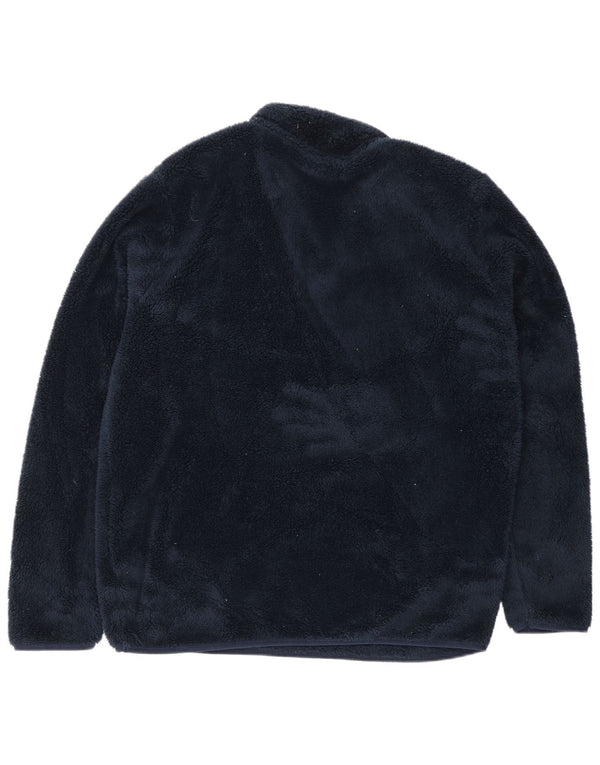 Mountain Warehouse Herre Zip Neck Fleece Jumper Large Navy Blue Polyester