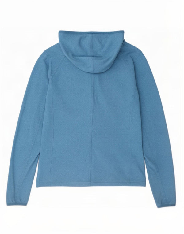 The North Face dame fleecejakke med hætte UK 14 Medium Blue Polyester