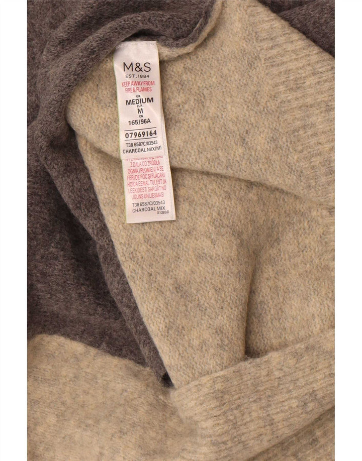 Marks & Spencer Dame Turtle Neck Jumper Sweater UK 14 Medium Grey