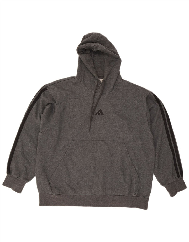 Adidas hættetrøje til mænd 3XL grå bomuld