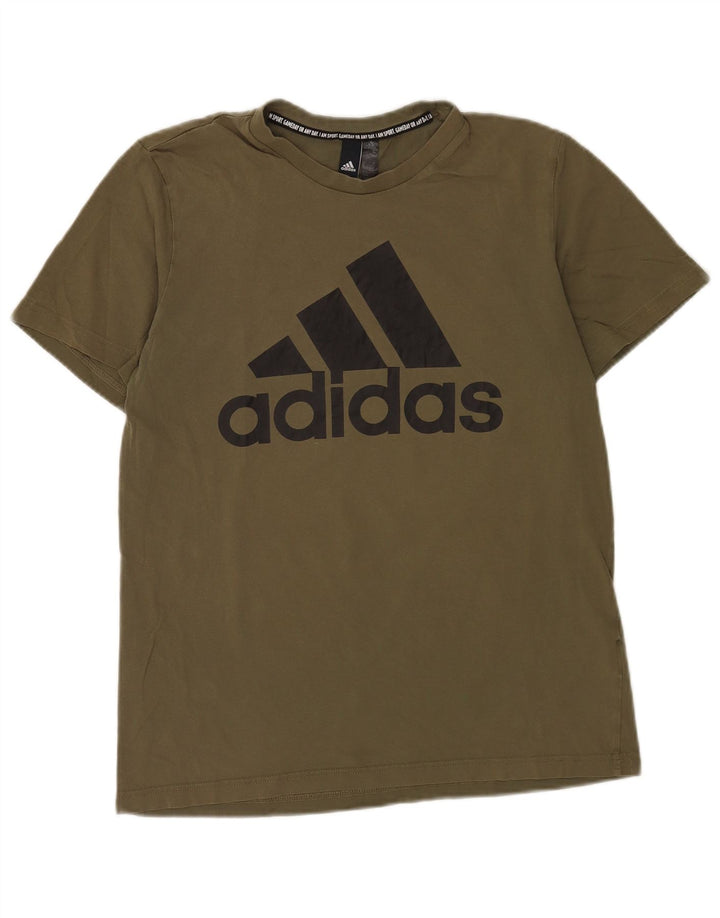 Adidas grafisk t-shirt til mænd, medium Khaki Bomuld