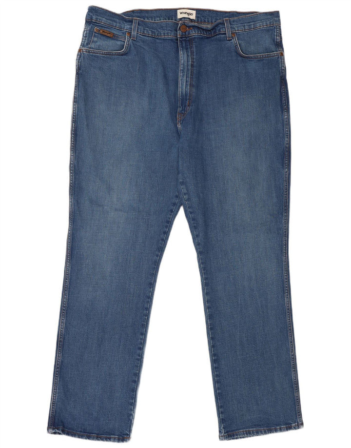 Wrangler Herre Texas Straight Jeans W44 L32 Blå Bomuld