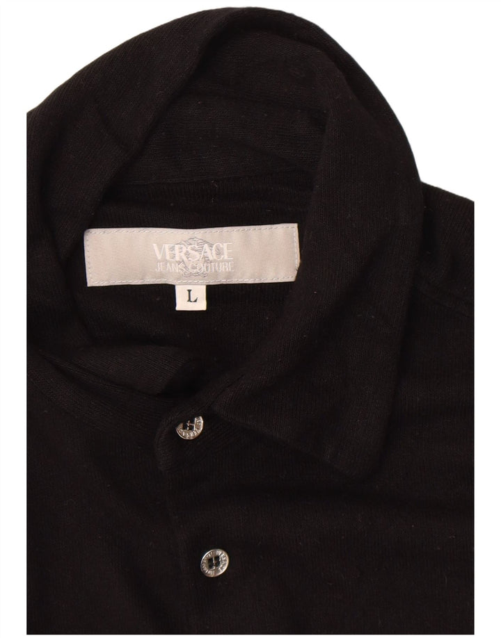 Versace kortærmet skjorte til kvinder UK 14 Large Black