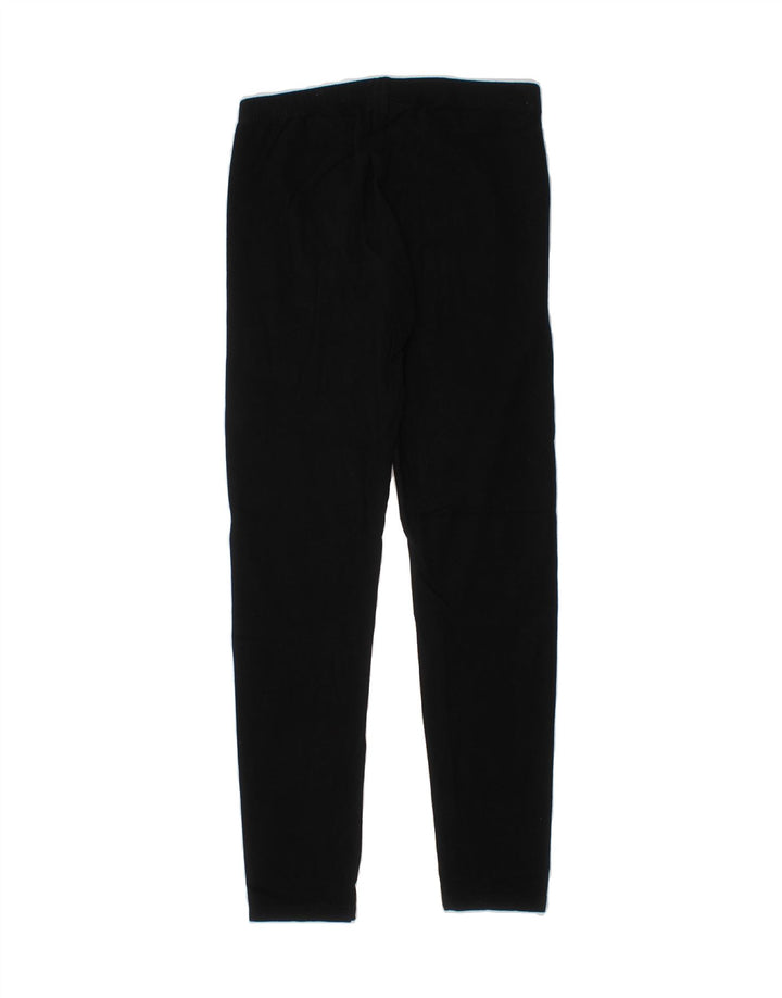 BENETTON Girls Leggings 8-9 Years Large Black Cotton Vintage Benetton and Second-Hand Benetton from Messina Hembry 