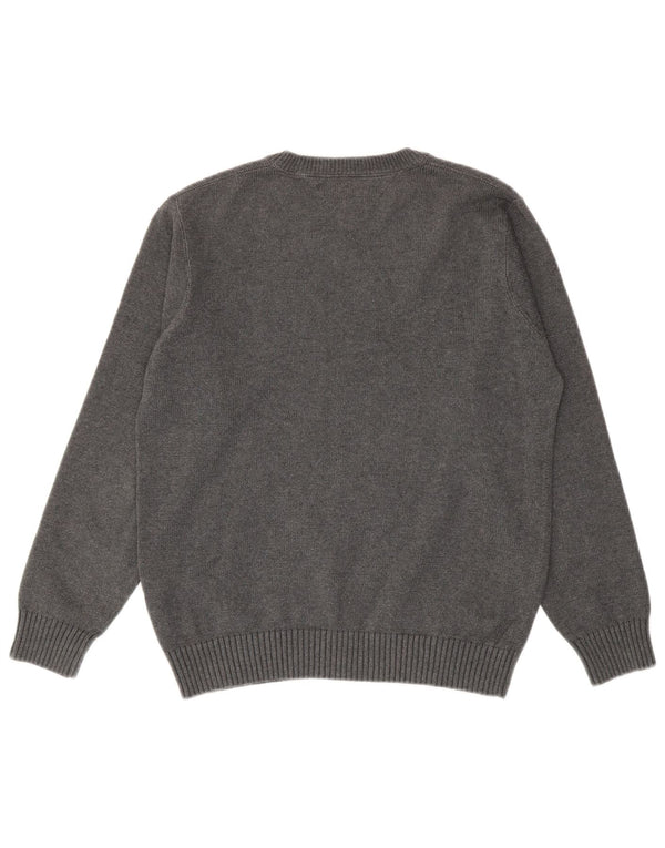 Tommy Hilfiger Herre Crew Neck Jumper Sweater Medium Grå Bomuld